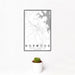 12x18 Norwood North Carolina Map Print Portrait Orientation in Classic Style With Small Cactus Plant in White Planter