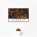 12x18 Norwood North Carolina Map Print Landscape Orientation in Ember Style With Small Cactus Plant in White Planter
