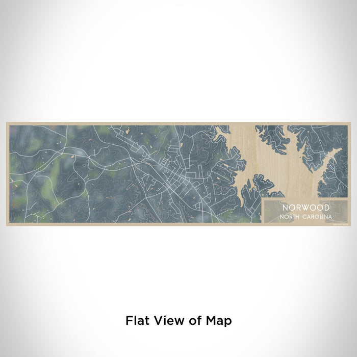 Flat View of Map Custom Norwood North Carolina Map Enamel Mug in Afternoon