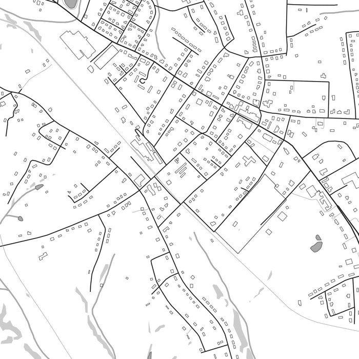 Norwood North Carolina Map Print in Classic Style Zoomed In Close Up Showing Details