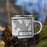 Right View Custom Norwood North Carolina Map Enamel Mug in Classic on Grass With Trees in Background