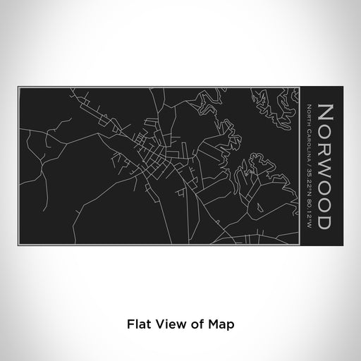 Rendered View of Norwood North Carolina Map Engraving on 17oz Stainless Steel Insulated Cola Bottle in Black
