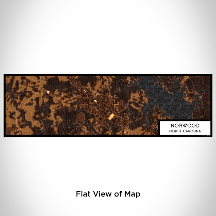 Flat View of Map Custom Norwood North Carolina Map Enamel Mug in Ember