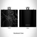 Rendered View of Norwood North Carolina Map Engraving on 6oz Stainless Steel Flask in Black