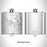 Rendered View of Norwood North Carolina Map Engraving on 6oz Stainless Steel Flask