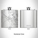 Rendered View of Norwood North Carolina Map Engraving on 6oz Stainless Steel Flask