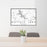24x36 Nottely Lake Georgia Map Print Lanscape Orientation in Classic Style Behind 2 Chairs Table and Potted Plant
