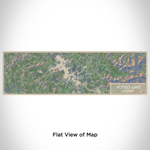 Flat View of Map Custom Nottely Lake Georgia Map Enamel Mug in Afternoon