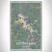 Nottely Lake Georgia Map Print Portrait Orientation in Afternoon Style With Shaded Background