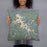 Person holding 18x18 Custom Nottely Lake Georgia Map Throw Pillow in Afternoon