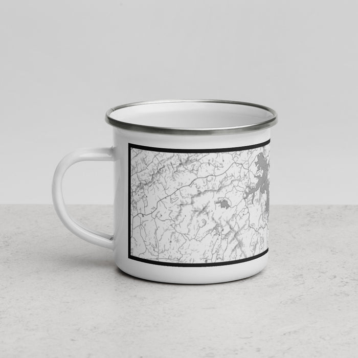 Left View Custom Nottely Lake Georgia Map Enamel Mug in Classic