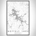 Nottely Lake Georgia Map Print Portrait Orientation in Classic Style With Shaded Background