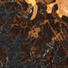 Nottely Lake Georgia Map Print in Ember Style Zoomed In Close Up Showing Details