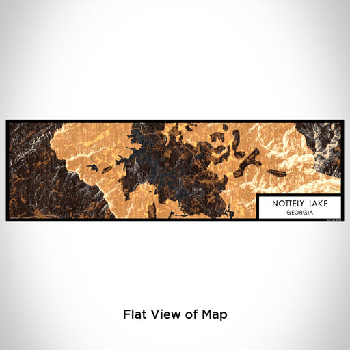 Flat View of Map Custom Nottely Lake Georgia Map Enamel Mug in Ember