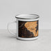 Left View Custom Nottely Lake Georgia Map Enamel Mug in Ember