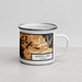 Right View Custom Nottely Lake Georgia Map Enamel Mug in Ember