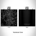 Rendered View of Nottely Lake Georgia Map Engraving on 6oz Stainless Steel Flask in Black
