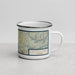 Right View Custom Nottely Lake Georgia Map Enamel Mug in Woodblock