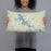 Person holding 20x12 Custom Nottely Lake Georgia Map Throw Pillow in Woodblock
