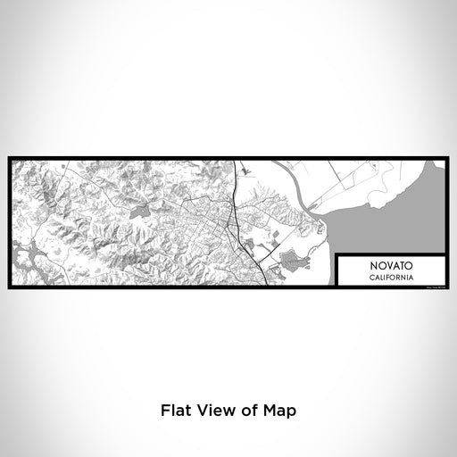 Flat View of Map Custom Novato California Map Enamel Mug in Classic