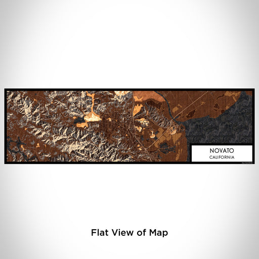 Flat View of Map Custom Novato California Map Enamel Mug in Ember