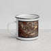 Left View Custom Novato California Map Enamel Mug in Ember
