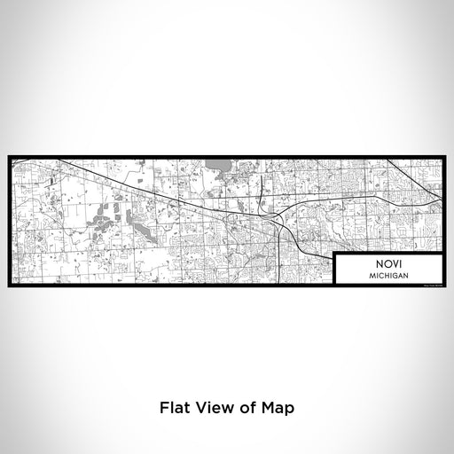 Flat View of Map Custom Novi Michigan Map Enamel Mug in Classic