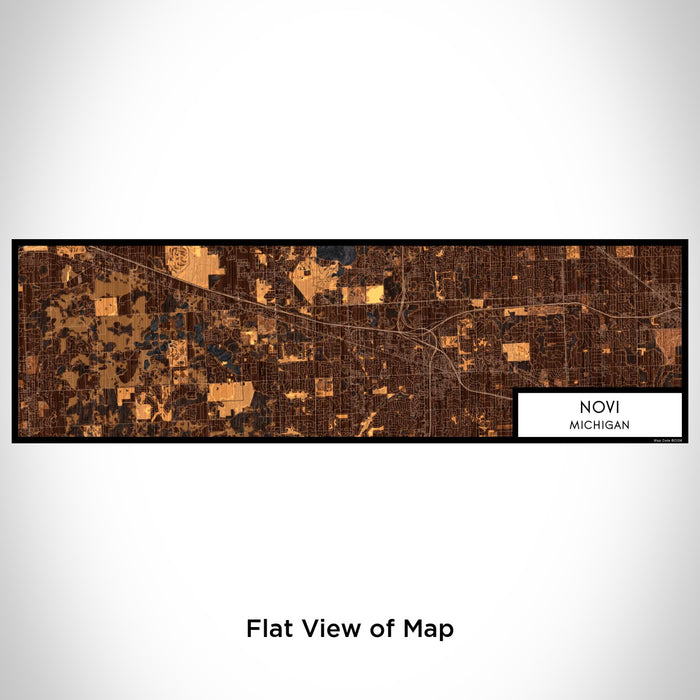 Flat View of Map Custom Novi Michigan Map Enamel Mug in Ember