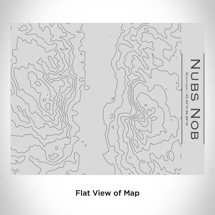Rendered View of Nubs Nob Michigan Map Engraving on 20oz Stainless Steel Insulated Bottle with Bamboo Top