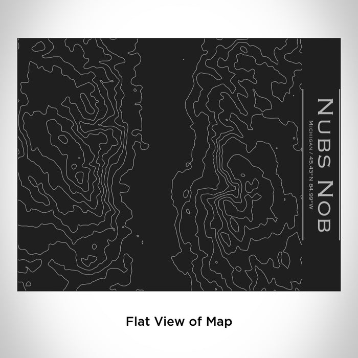 Rendered View of Nubs Nob Michigan Map Engraving on 20oz Stainless Steel Insulated Bottle with Bamboo Top in Black