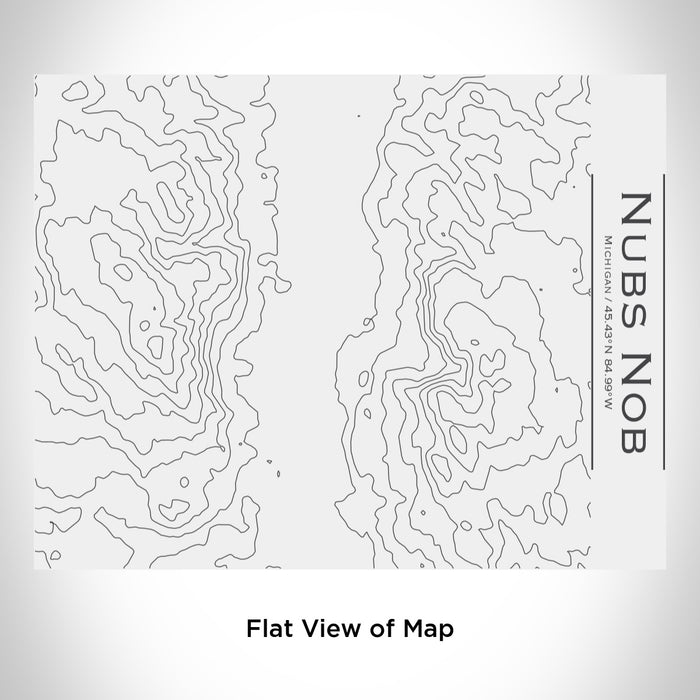 Rendered View of Nubs Nob Michigan Map Engraving on 20oz Stainless Steel Insulated Bottle with Bamboo Top in White
