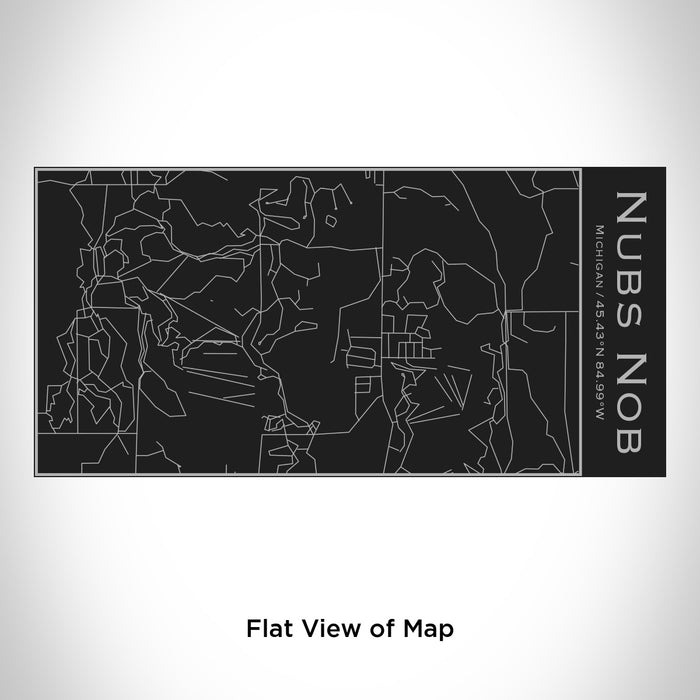 Rendered View of Nubs Nob Michigan Map Engraving on 17oz Stainless Steel Insulated Cola Bottle in Black