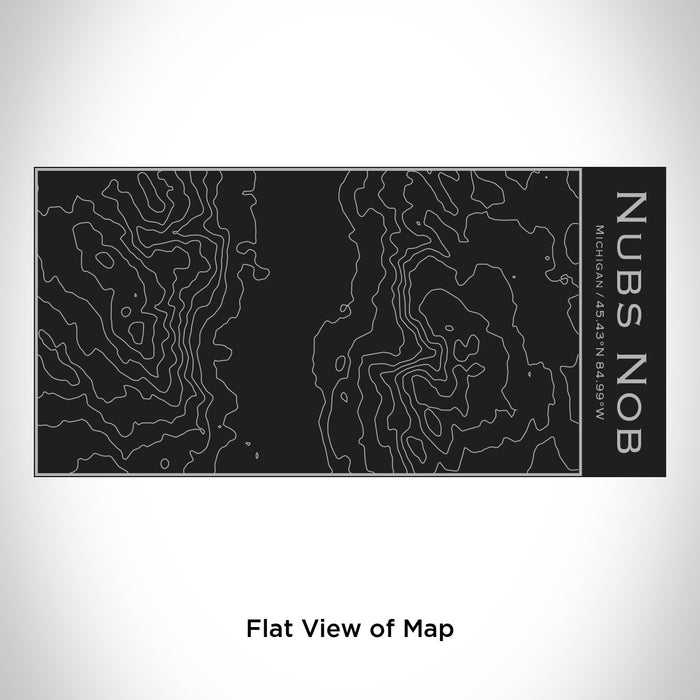 Rendered View of Nubs Nob Michigan Map Engraving on 17oz Stainless Steel Insulated Cola Bottle in Black