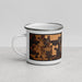 Left View Custom Nubs Nob Michigan Map Enamel Mug in Ember
