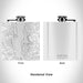 Rendered View of Nubs Nob Michigan Map Engraving on 6oz Stainless Steel Flask in White