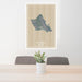 24x36 O‘ahu Hawaii Map Print Portrait Orientation in Afternoon Style Behind 2 Chairs Table and Potted Plant
