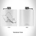 Rendered View of O‘ahu Hawaii Map Engraving on 6oz Stainless Steel Flask in White