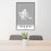24x36 Oahu Hawaii Map Print Portrait Orientation in Classic Style Behind 2 Chairs Table and Potted Plant