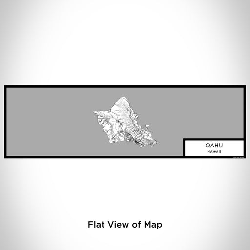 Flat View of Map Custom Oahu Hawaii Map Enamel Mug in Classic
