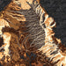 Oahu Hawaii Map Print in Ember Style Zoomed In Close Up Showing Details