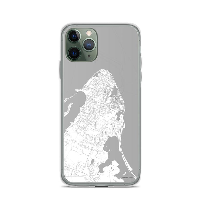 Custom iPhone 11 Pro Oak Bluffs Massachusetts Map Phone Case in Classic
