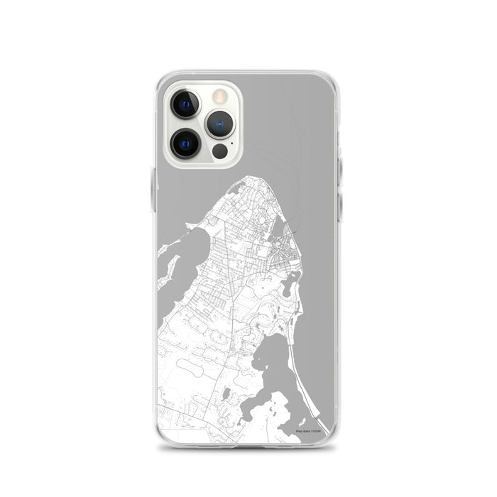 Custom iPhone 12 Pro Oak Bluffs Massachusetts Map Phone Case in Classic
