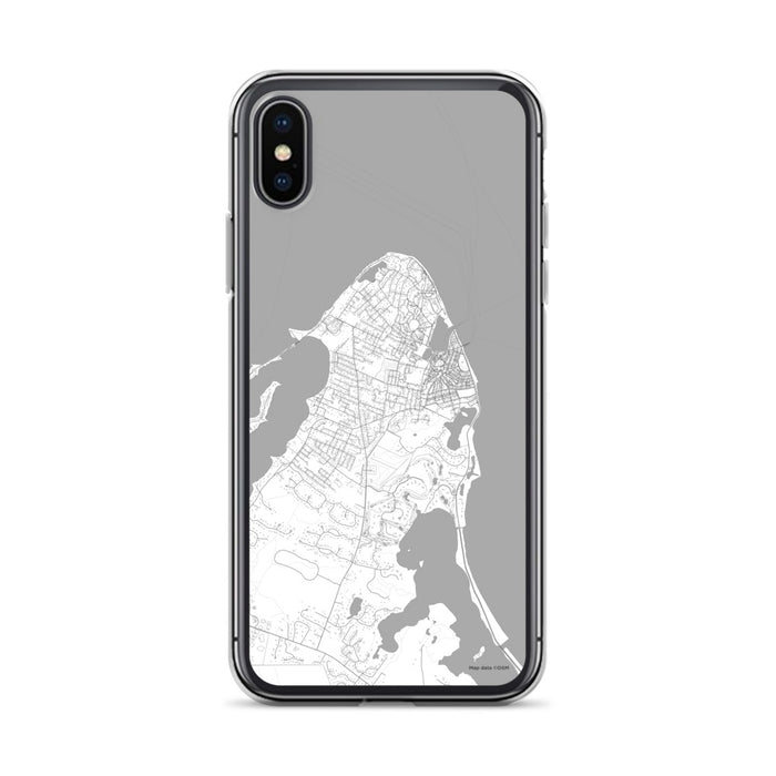 Custom iPhone X/XS Oak Bluffs Massachusetts Map Phone Case in Classic