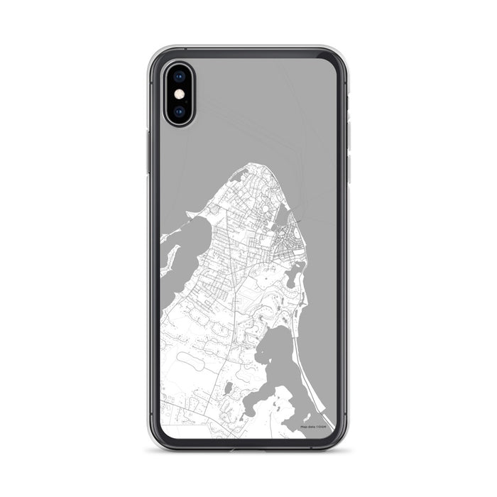 Custom iPhone XS Max Oak Bluffs Massachusetts Map Phone Case in Classic