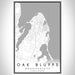 Oak Bluffs Massachusetts Map Print Portrait Orientation in Classic Style With Shaded Background