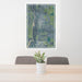 24x36 Oakes North Dakota Map Print Portrait Orientation in Afternoon Style Behind 2 Chairs Table and Potted Plant
