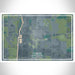Oakes North Dakota Map Print Landscape Orientation in Afternoon Style With Shaded Background