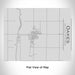 Rendered View of Oakes North Dakota Map Engraving on 20oz Stainless Steel Insulated Bottle with Bamboo Top