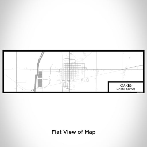 Flat View of Map Custom Oakes North Dakota Map Enamel Mug in Classic