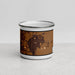 Front View Custom Oakes North Dakota Map Enamel Mug in Ember